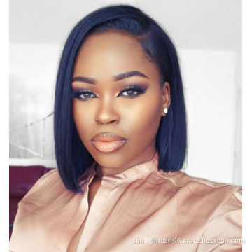 Free sample wholesale Sunlight 100% human hair lace front wig bob virgin raw brazilian cuticle aligned hair Celiehair